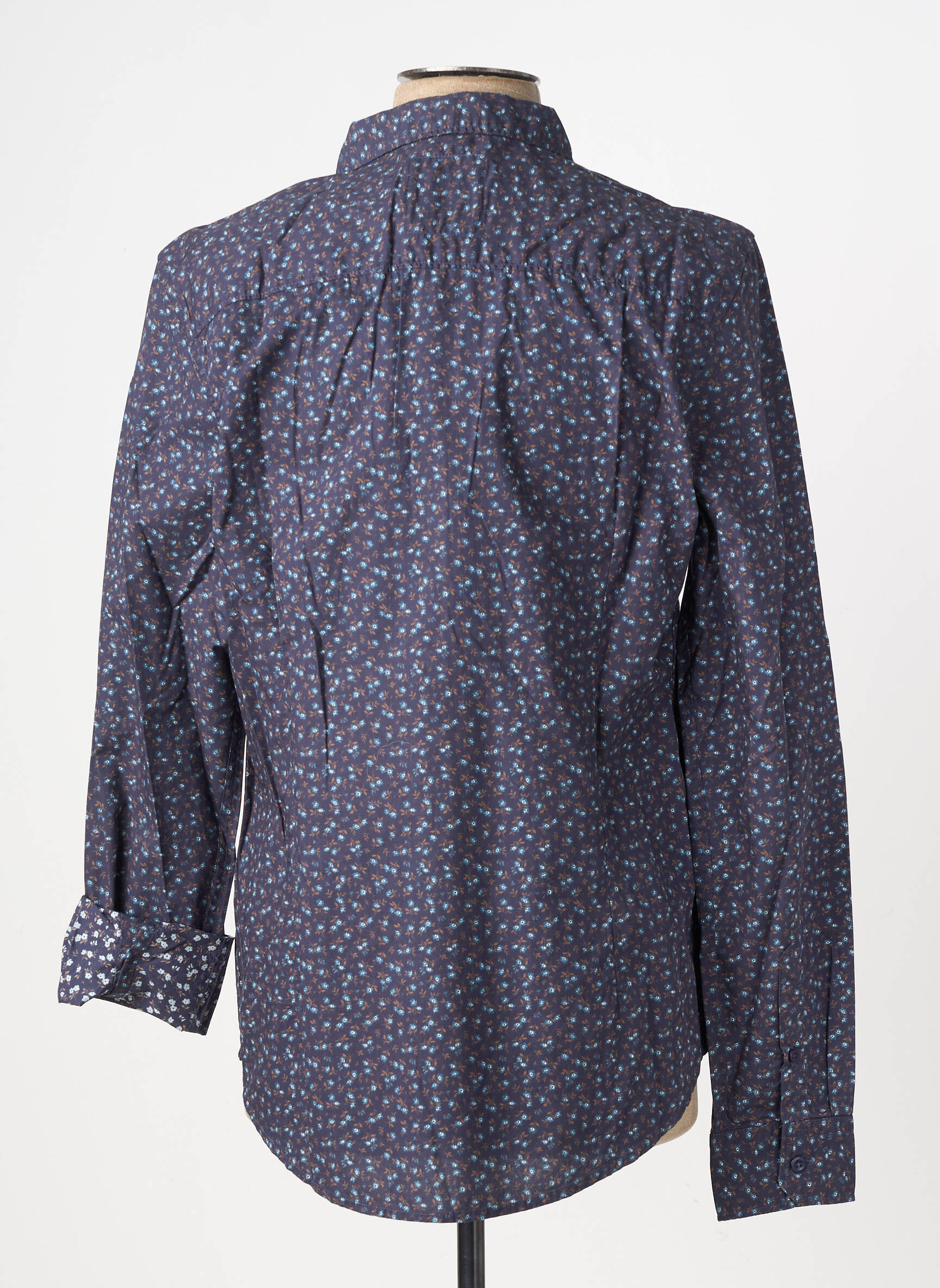 Chemise manches longues imprimé fantaisie bleu FREEMAN T.PORTER homme