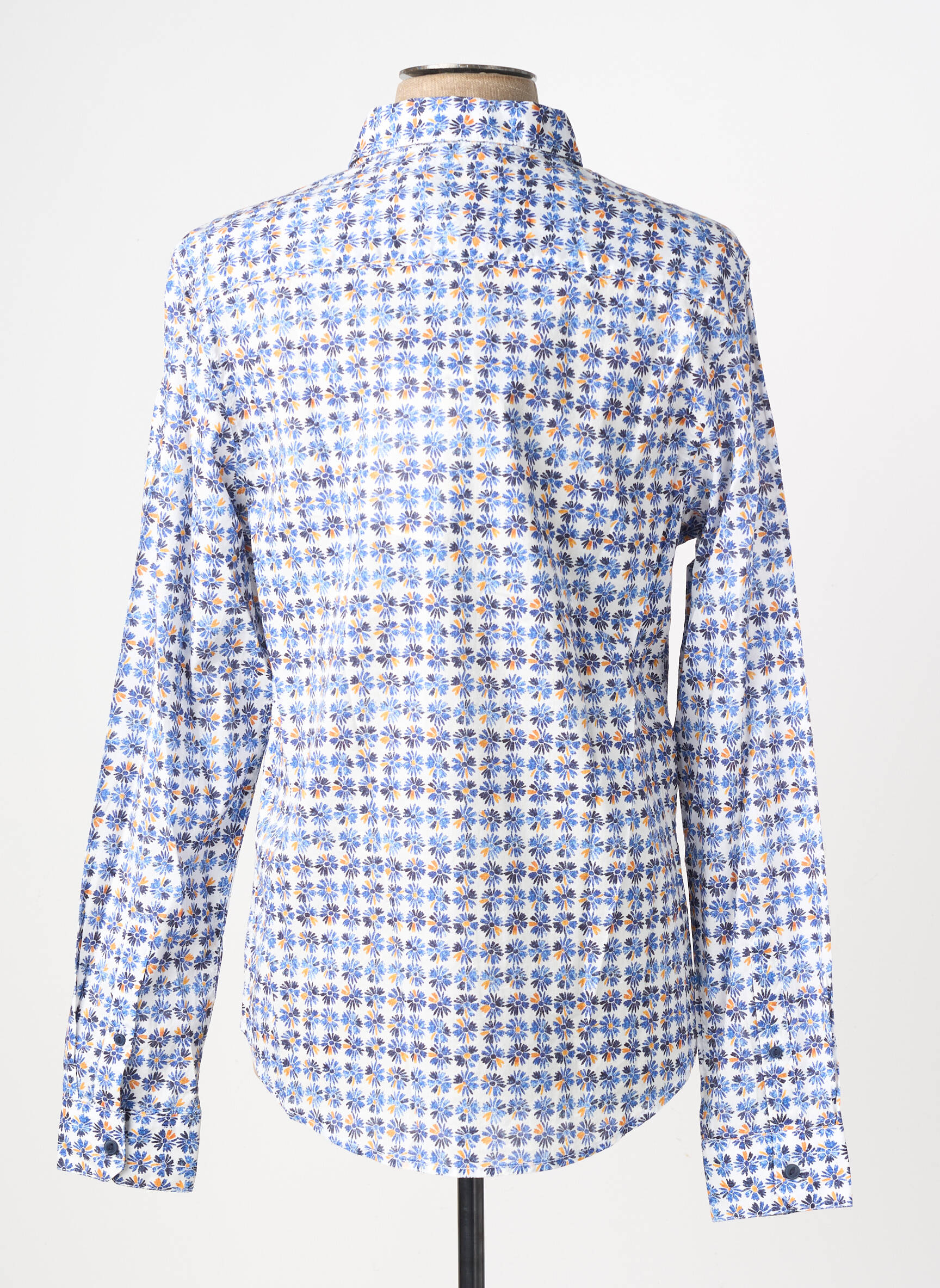 Chemise manches longues imprimé fantaisie bleu FREEMAN T.PORTER homme