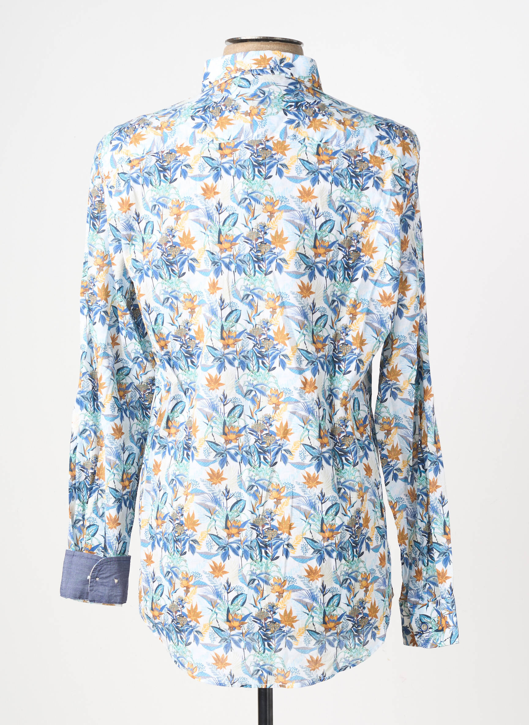 Chemise manches longues imprimé fantaisie blanc DELAHAYE homme