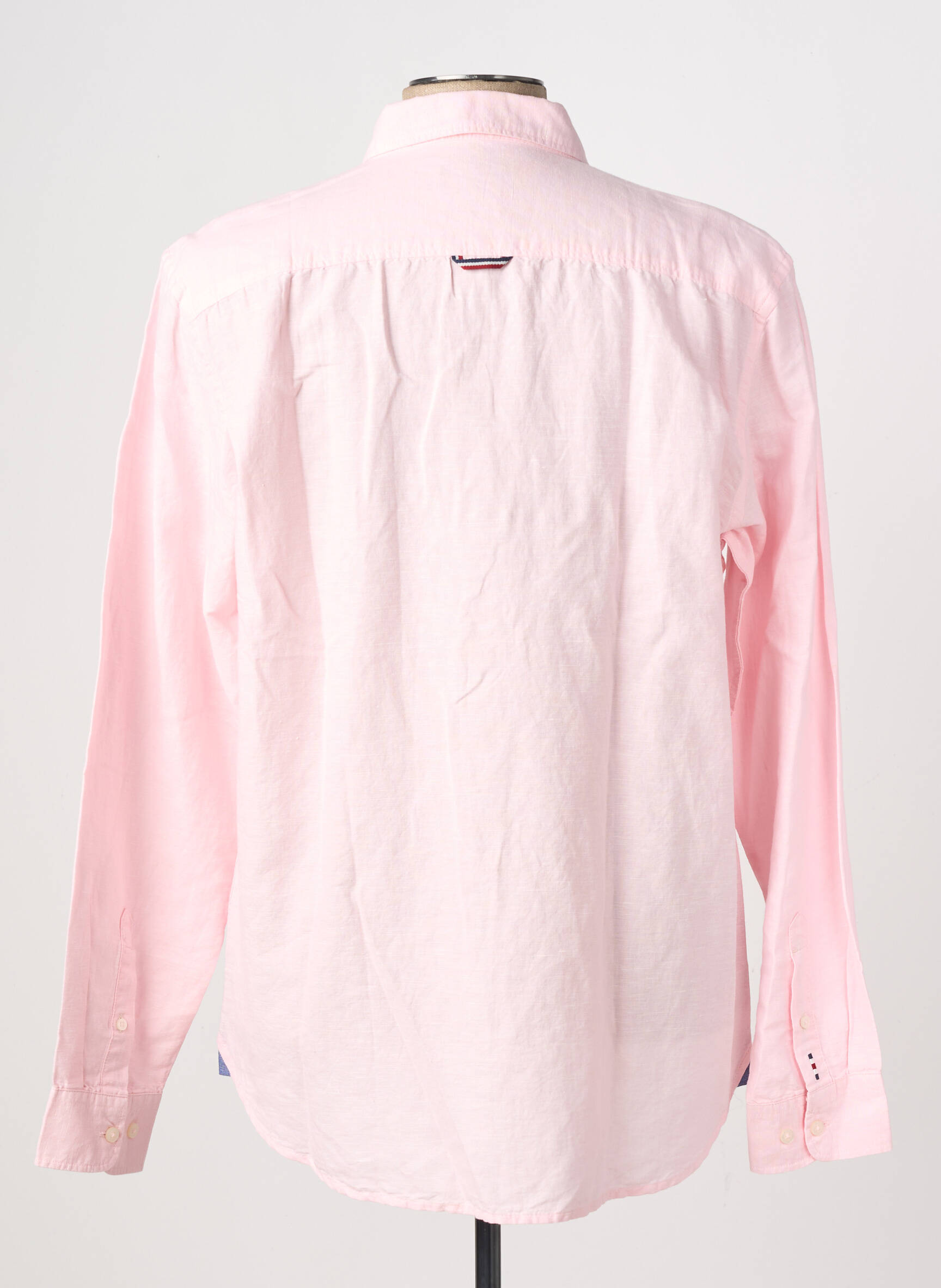 Chemise manches longues coupe droite rose FQ1924 homme