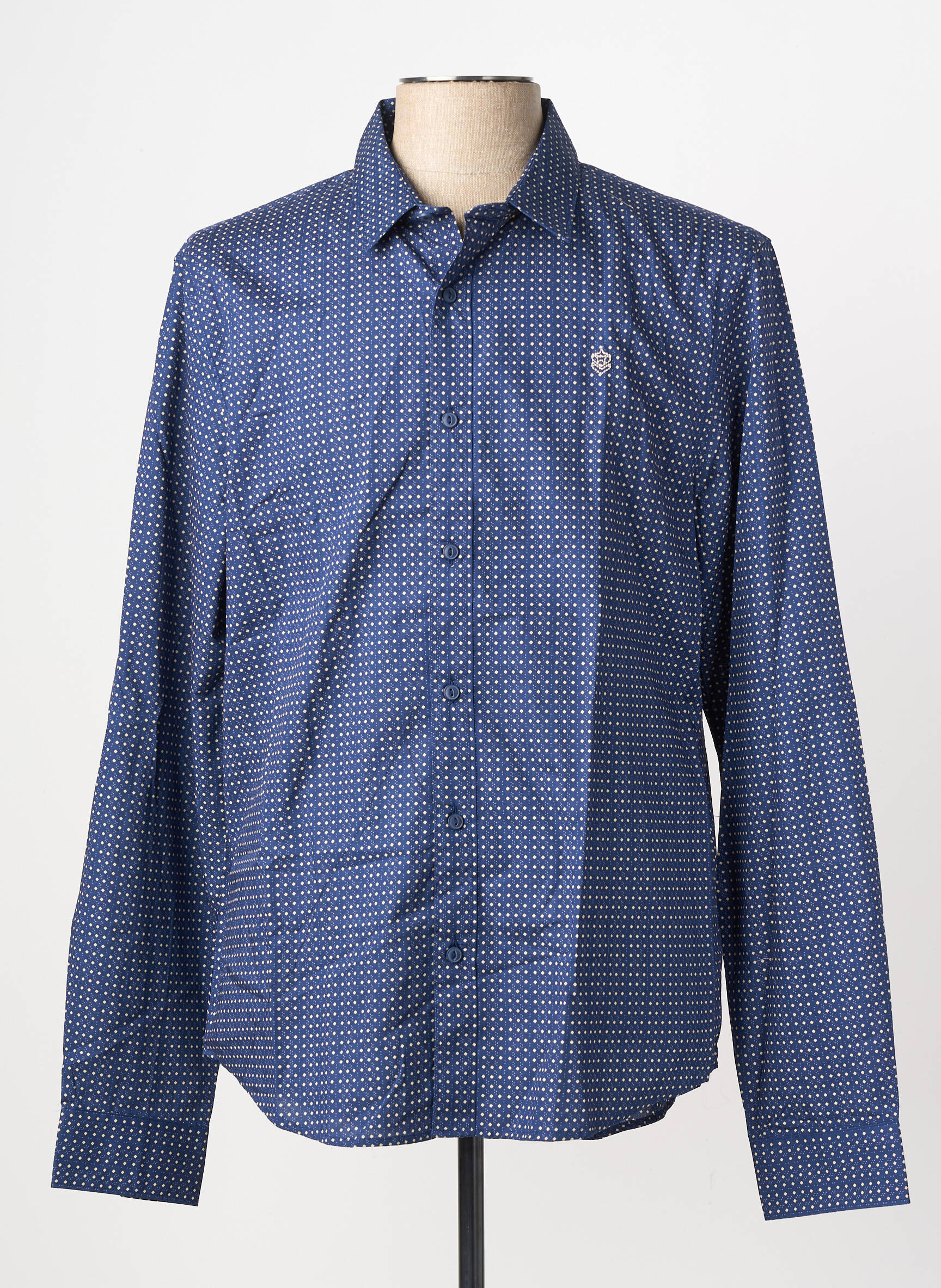 Chemise manches longues imprimé fantaisie bleu FREEMAN T.PORTER homme