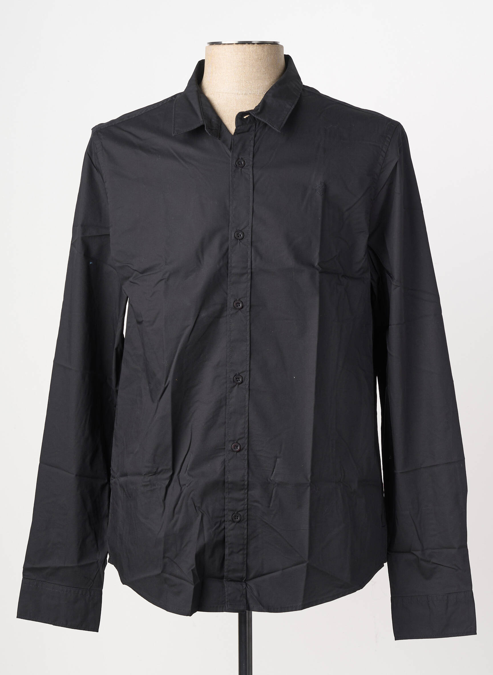 Chemise manches longues coupe droite noir FREEMAN T.PORTER homme