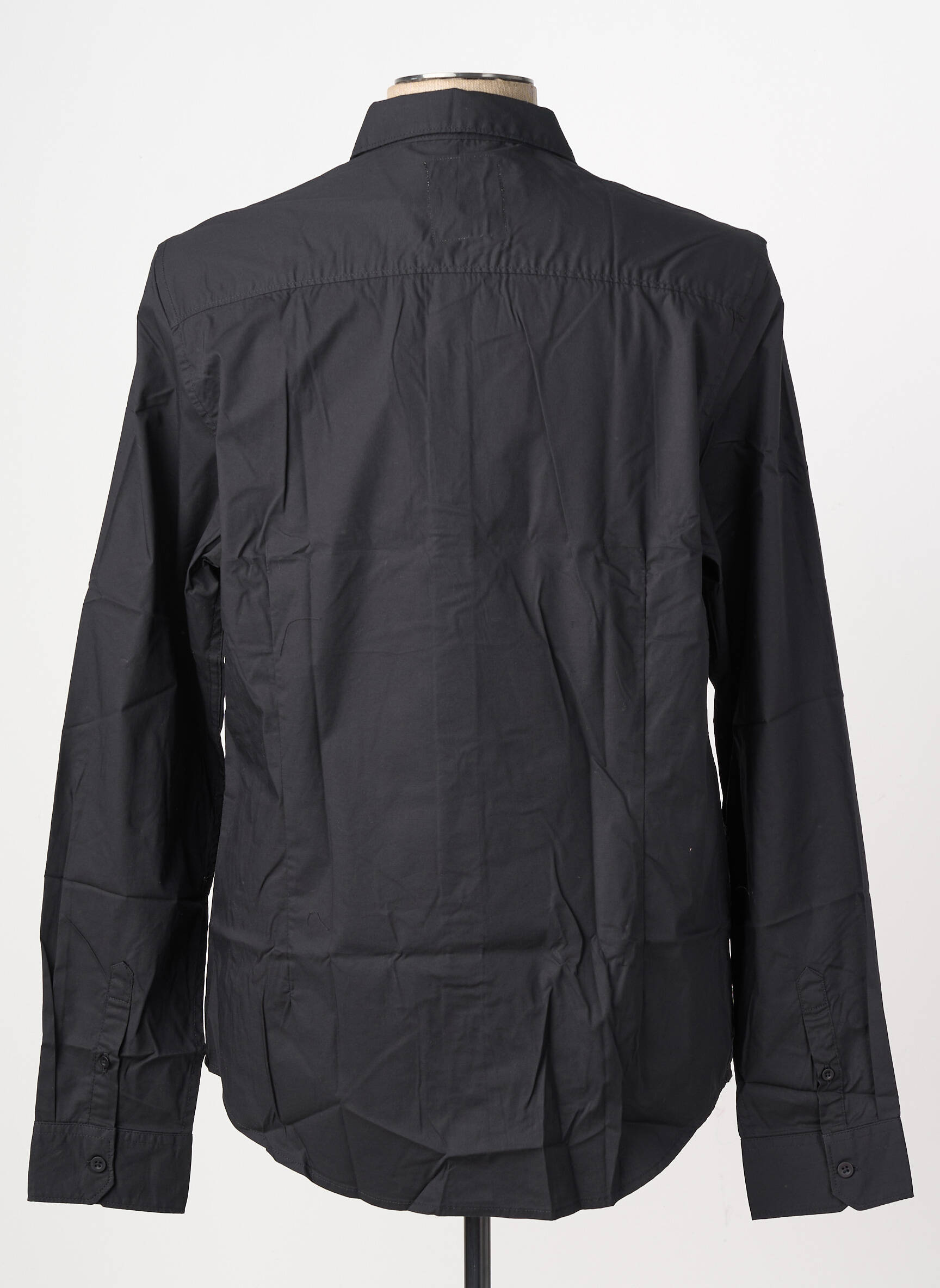 Chemise manches longues coupe droite noir FREEMAN T.PORTER homme