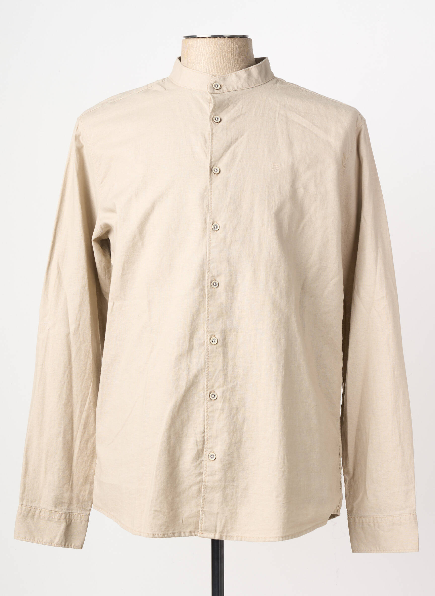 Chemise manches longues coupe droite beige NO EXCESS homme