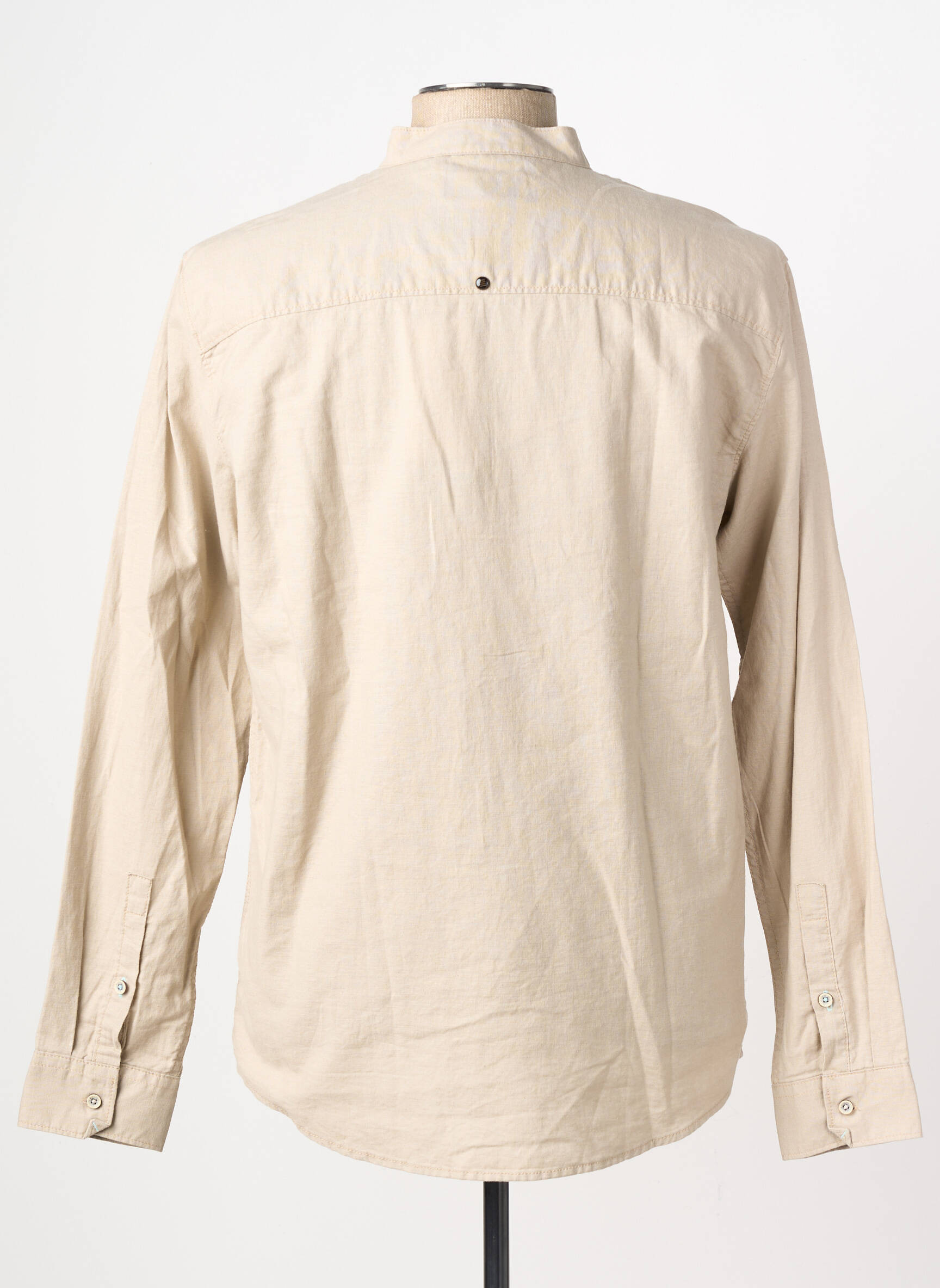 Chemise manches longues coupe droite beige NO EXCESS homme
