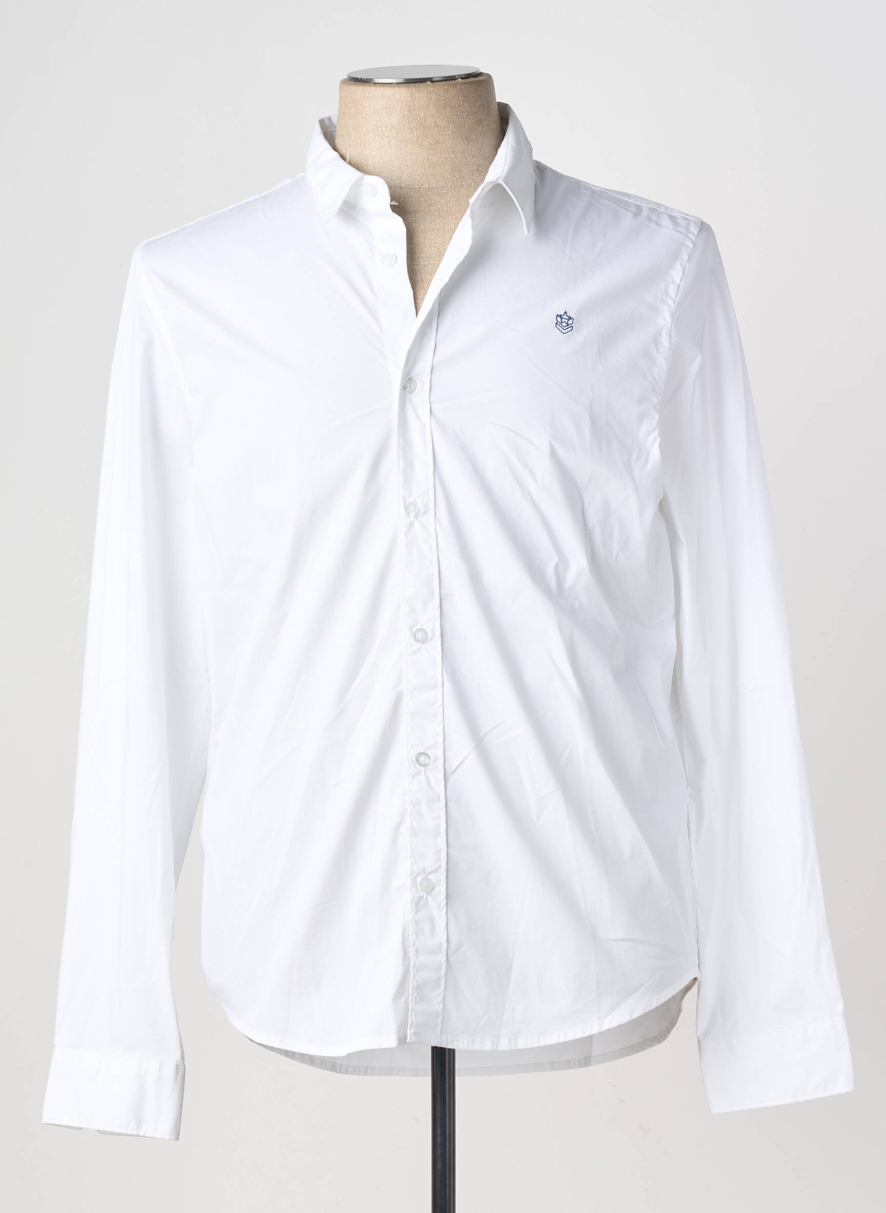 Chemise manches longues coupe droite blanc FREEMAN T.PORTER homme