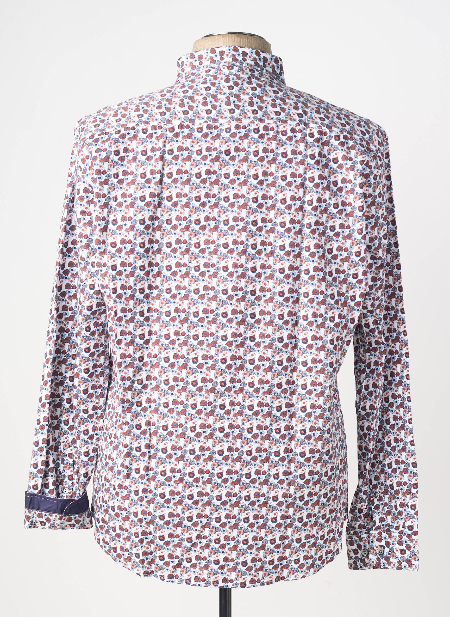 Chemise manches longues imprimé fantaisie blanc DELAHAYE homme