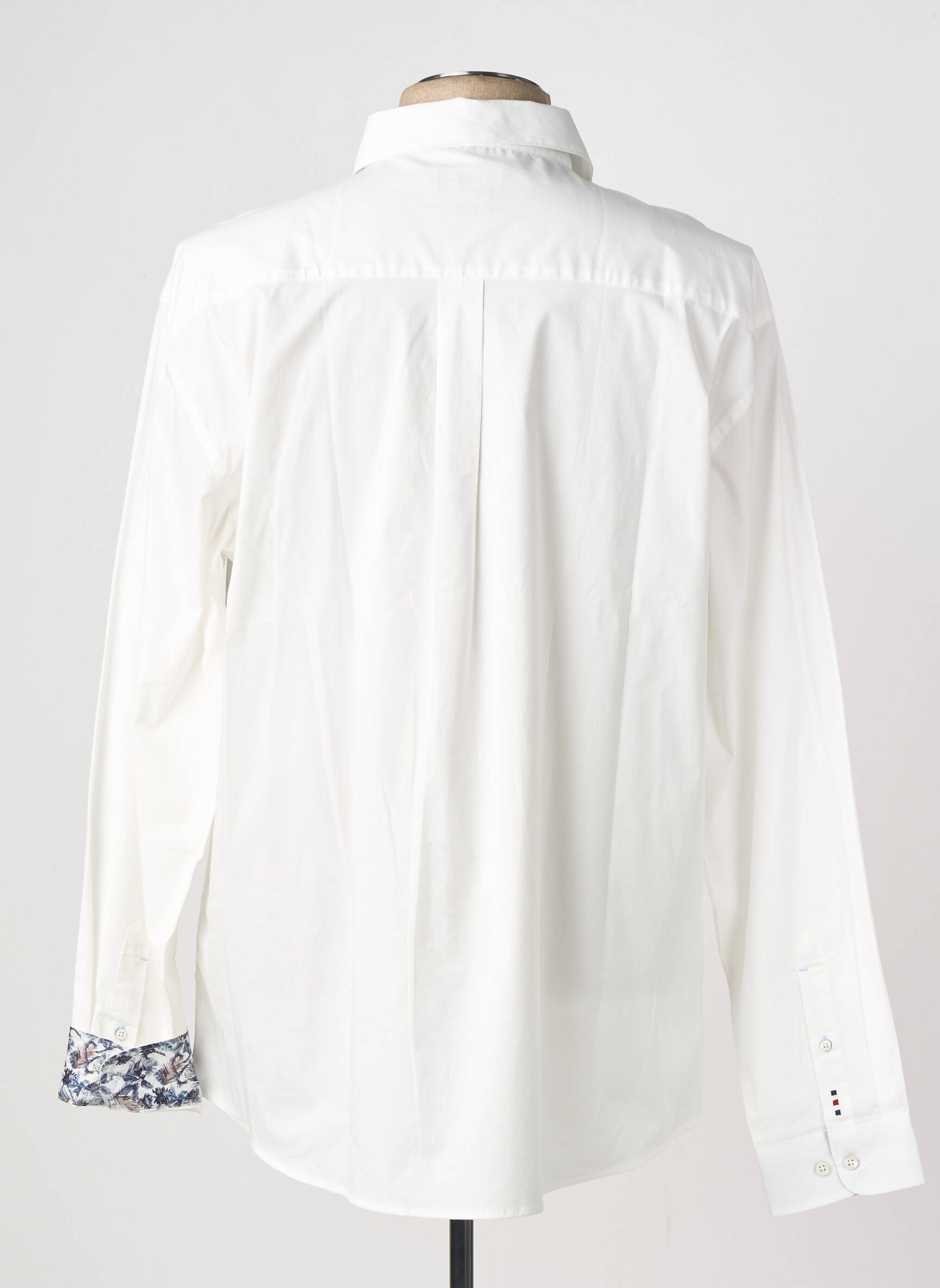 Chemise manches longues coupe droite blanc FQ1924 homme