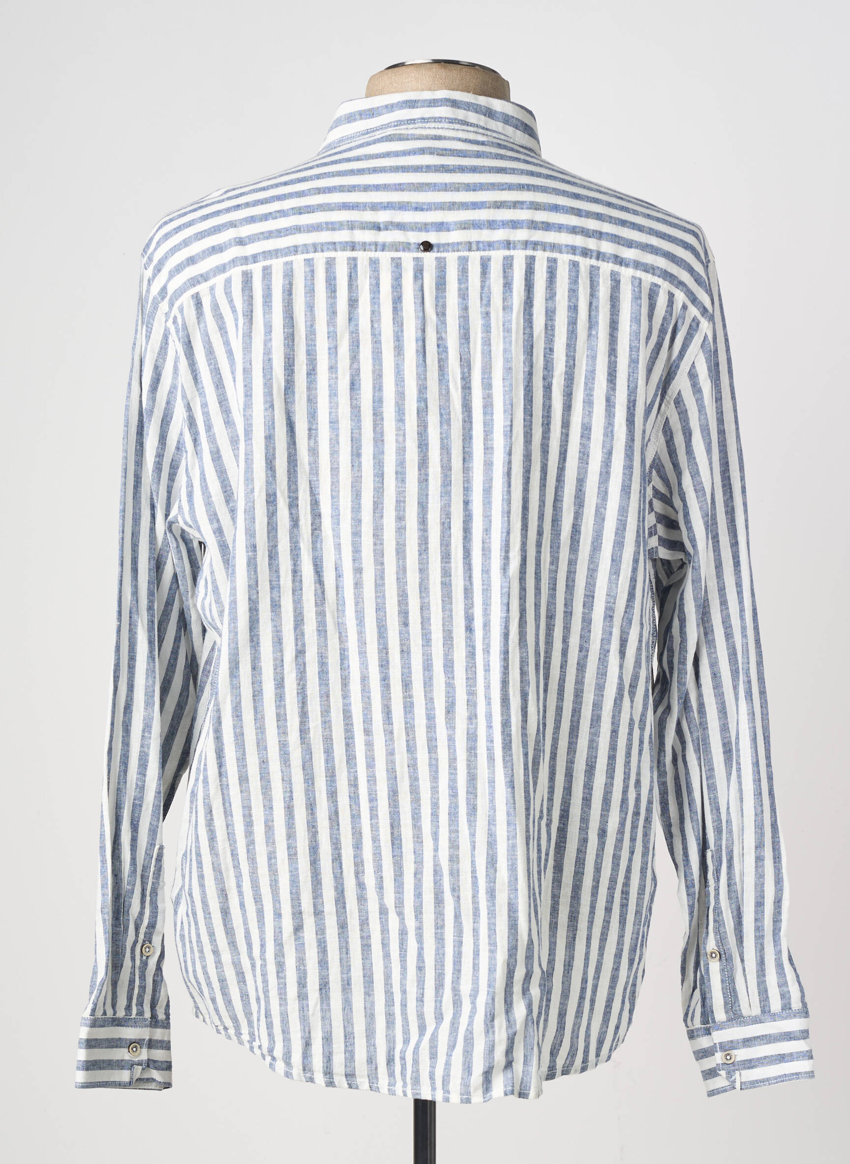 Chemise manches longues coupe droite bleu NO EXCESS homme
