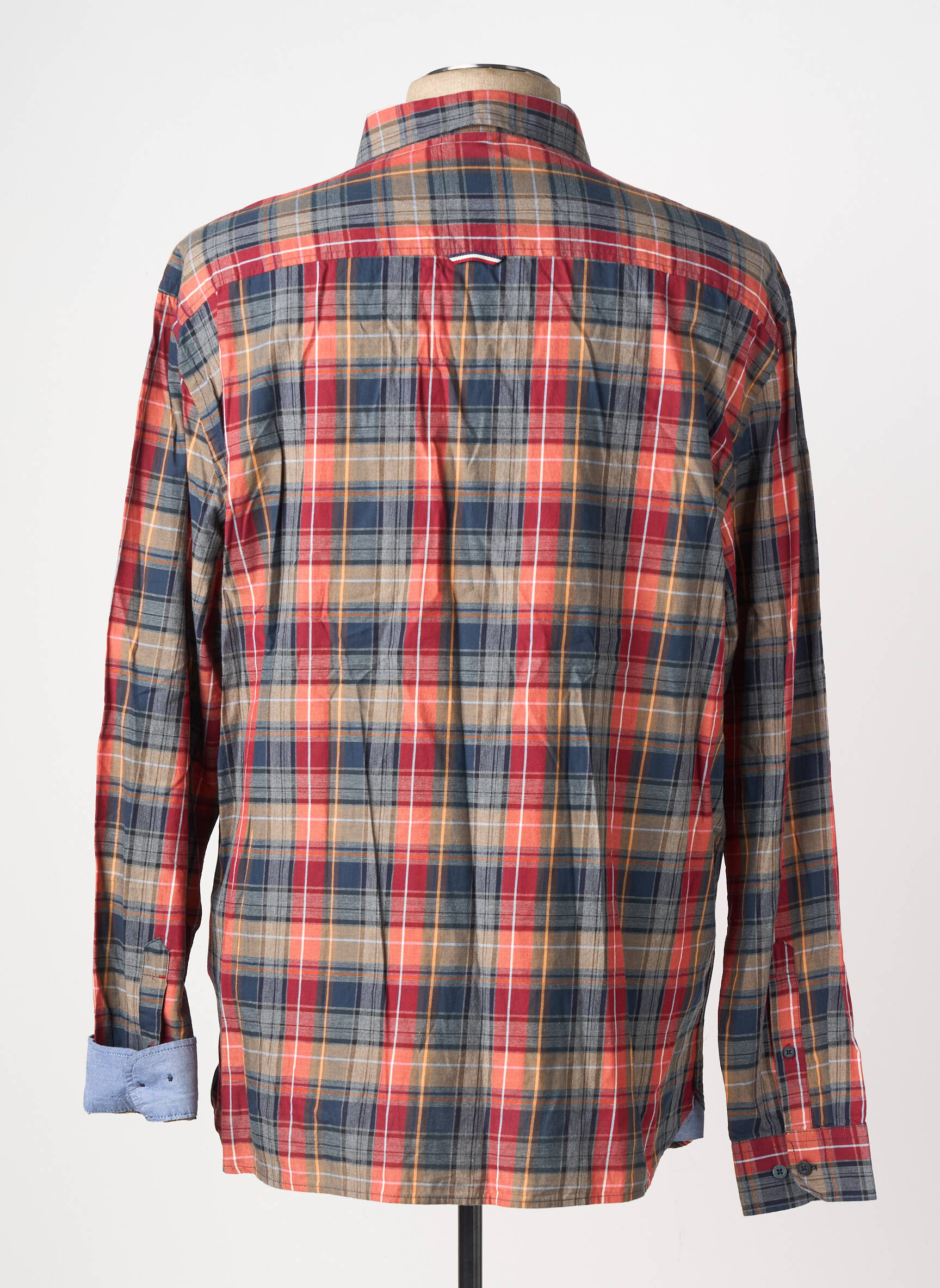 Chemise manches longues imprimé fantaisie rouge FQ1924 homme