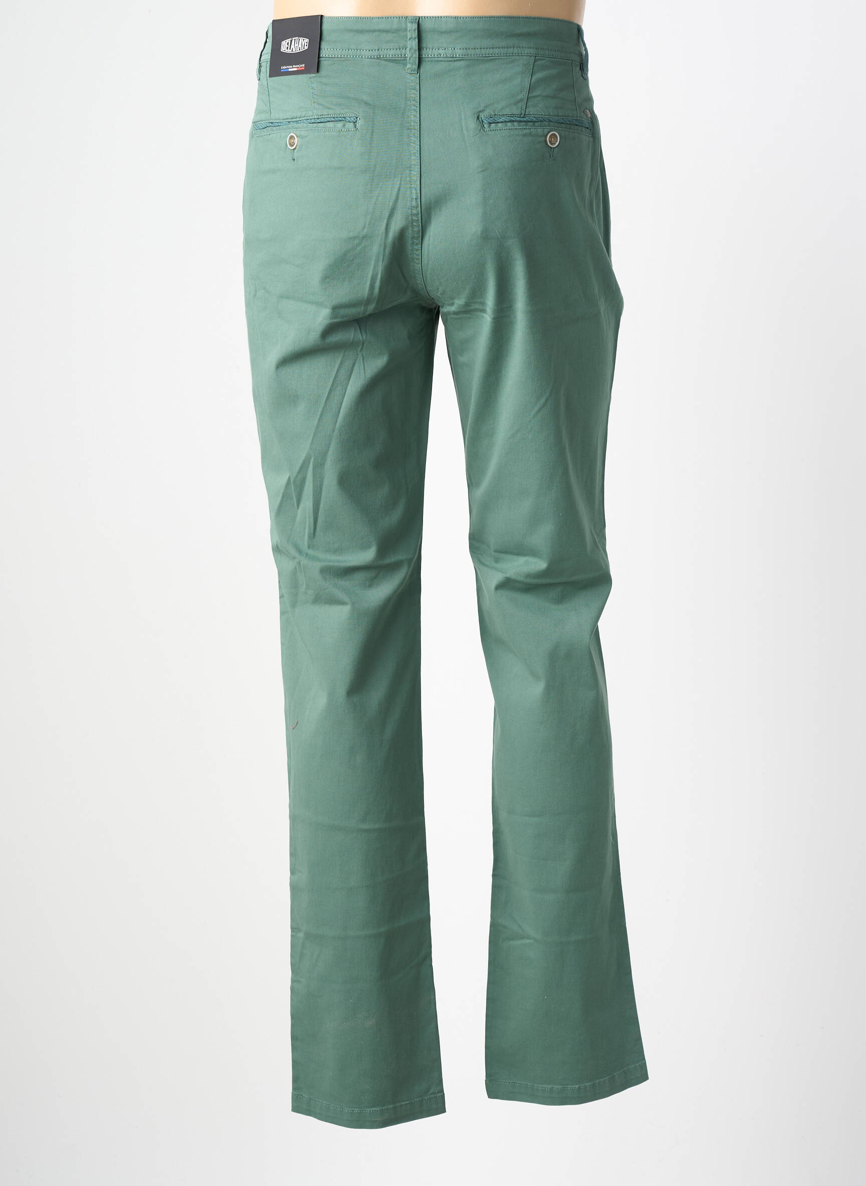 Pantalon chino poches vert DELAHAYE homme
