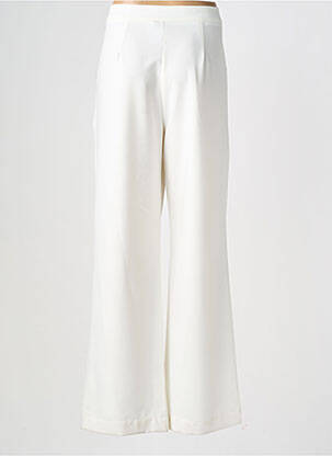 Pantalon large tissage popeline taille normale blanc TIFFOSI femme