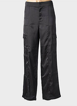 Pantalon cargo multipoches taille haute noir TIFFOSI femme