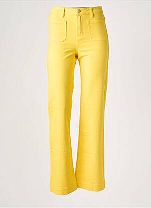 Jeans bootcut taille haute taille haute jaune R.DISPLAY femme