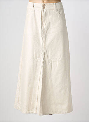 Jupe longue coupe évasée beige TIFFOSI femme