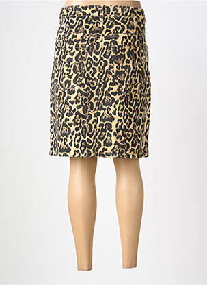Jupe mi-longue coupe droite beige KAFFE femme