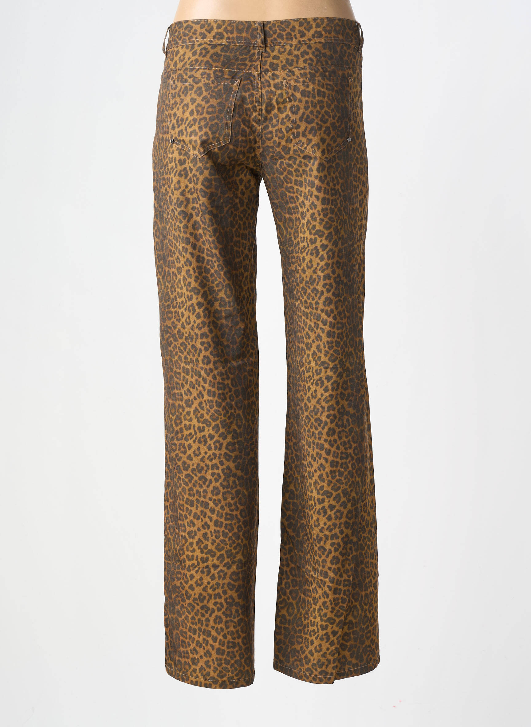 Pantalon flare taille basse taille basse marron FREEMAN T.PORTER femme