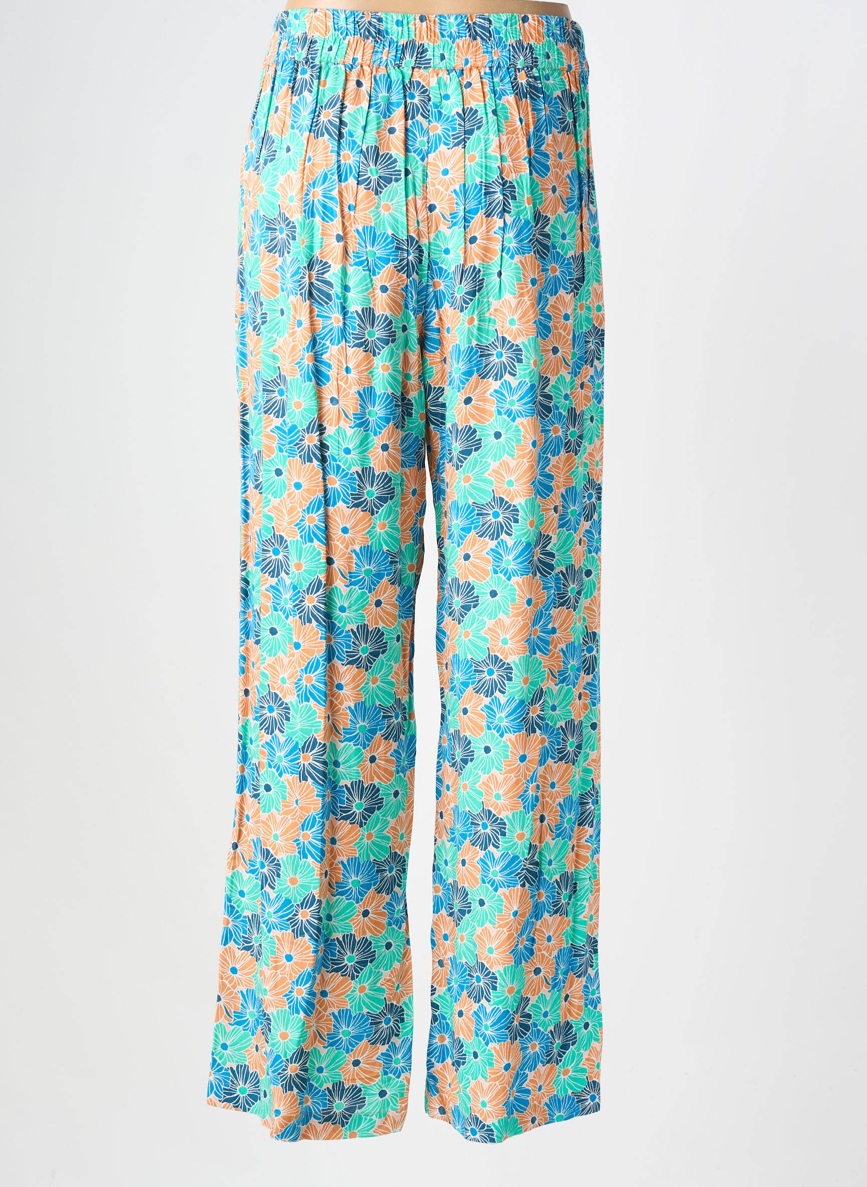 Pantalon large tissage popeline taille normale bleu LA FIANCÉE femme