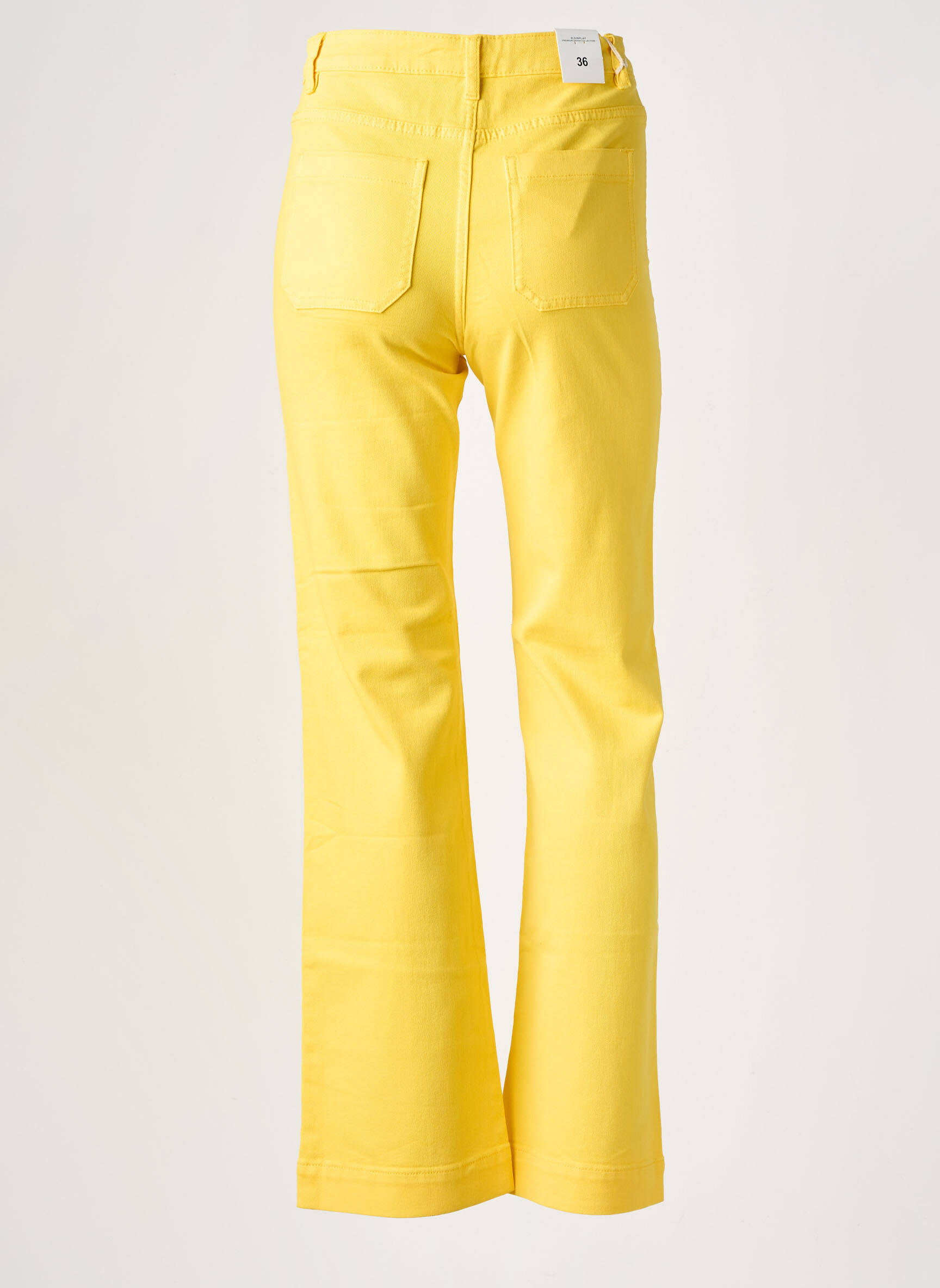 Jeans bootcut taille haute taille haute jaune R.DISPLAY femme