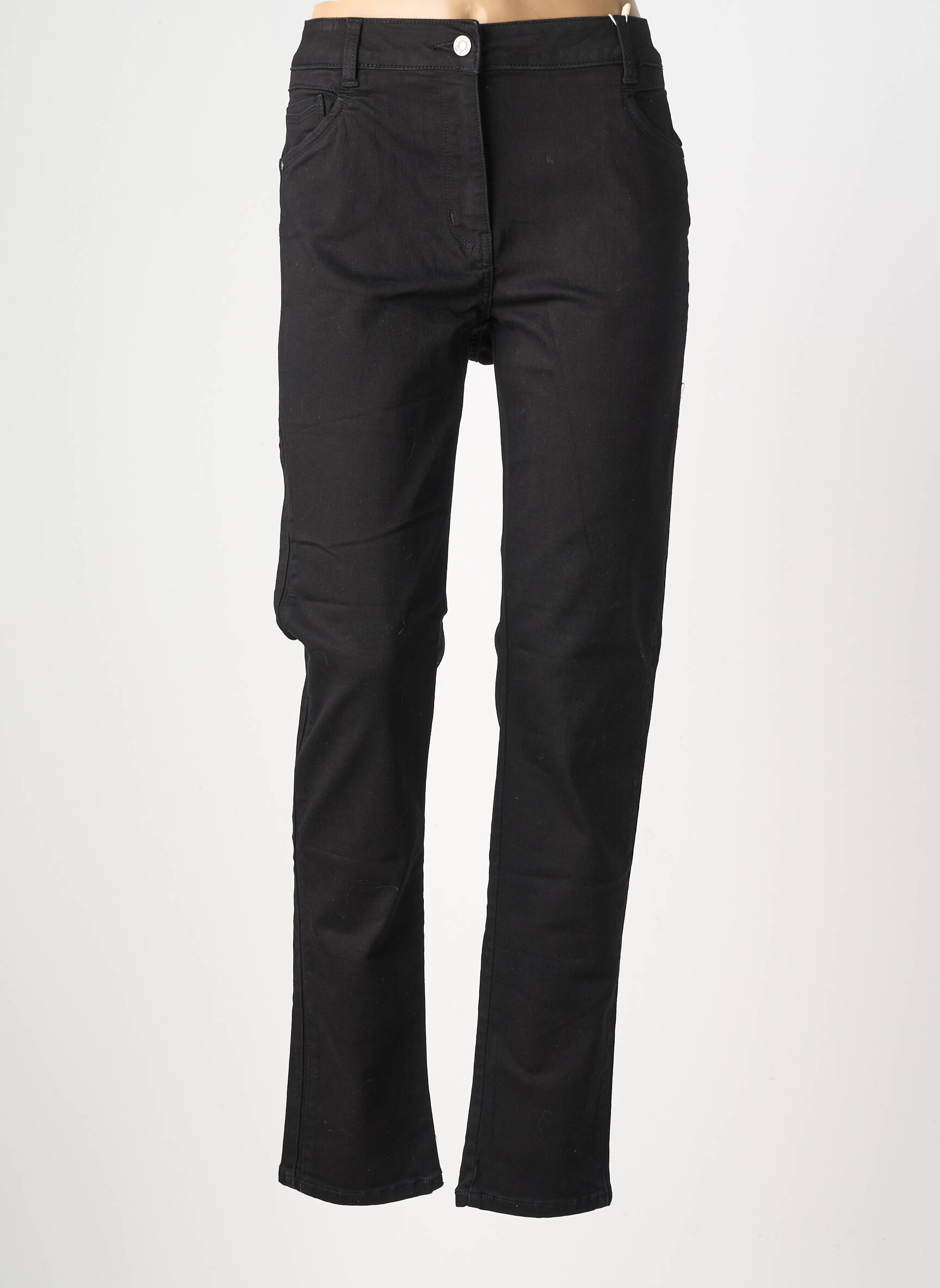 Jeans coupe slim stretch taille normale noir C'EST BEAU LA VIE femme