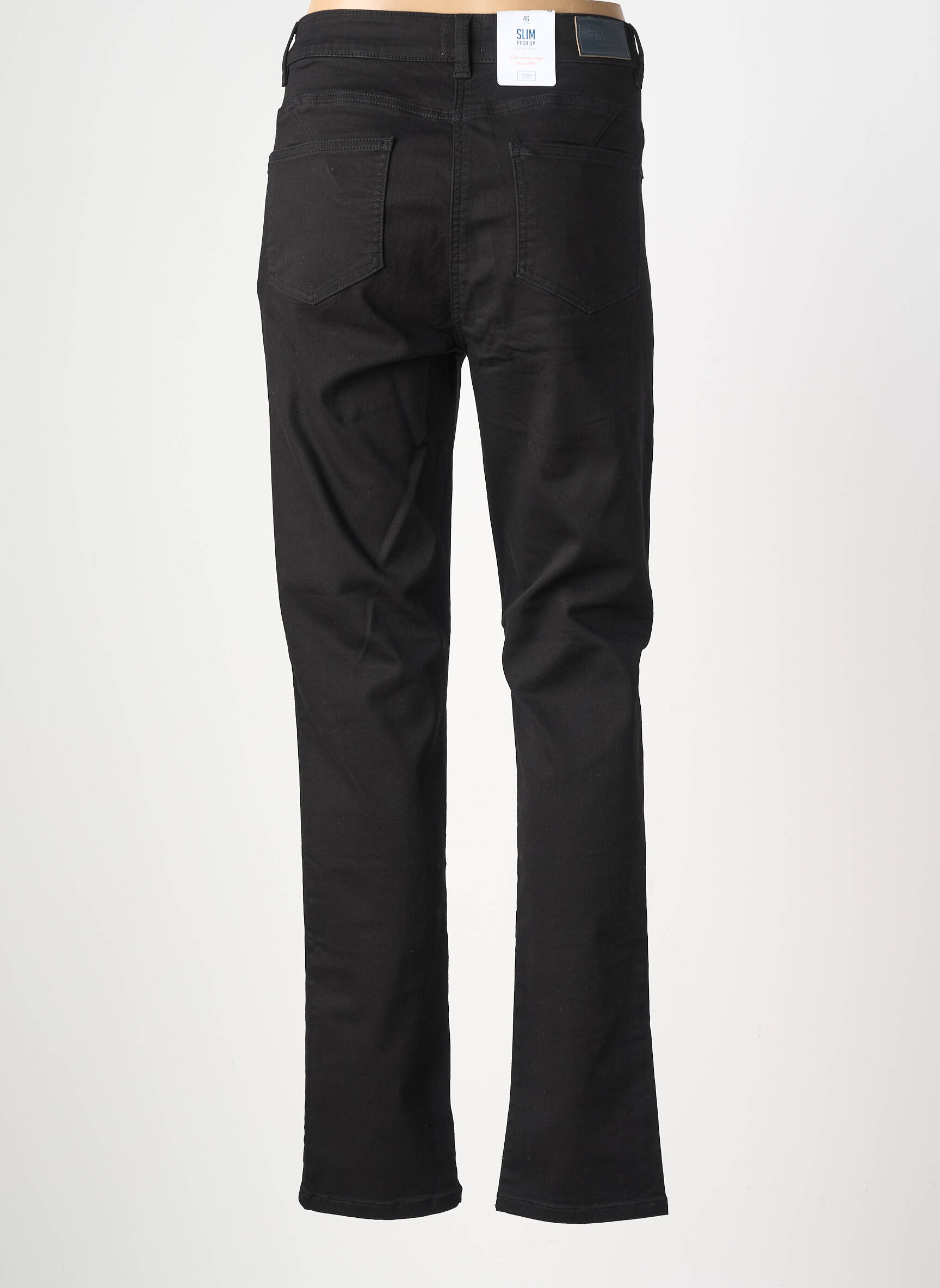 Jeans coupe slim stretch taille normale noir C'EST BEAU LA VIE femme