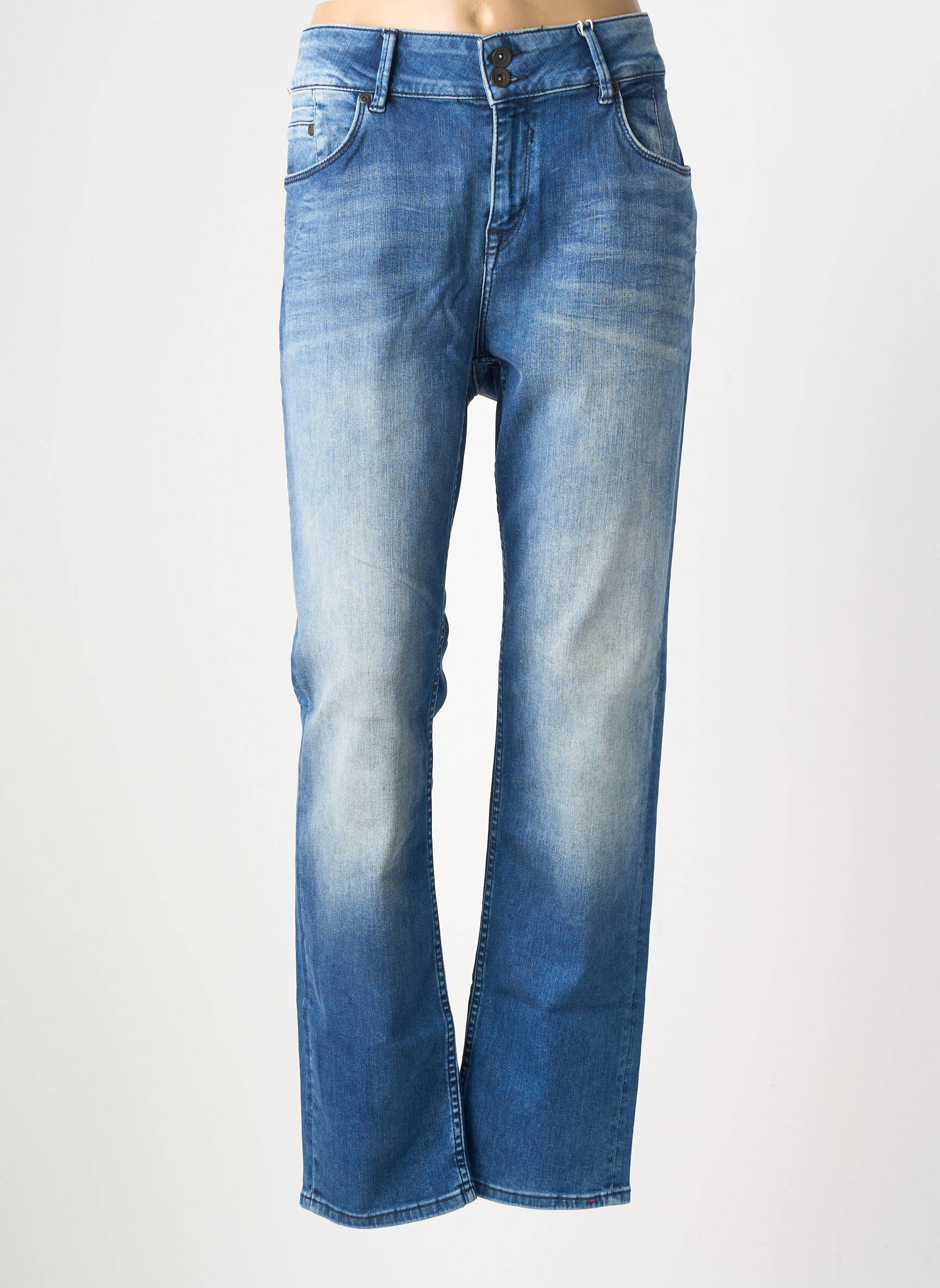Jeans coupe slim taille haute taille haute bleu GARCIA femme