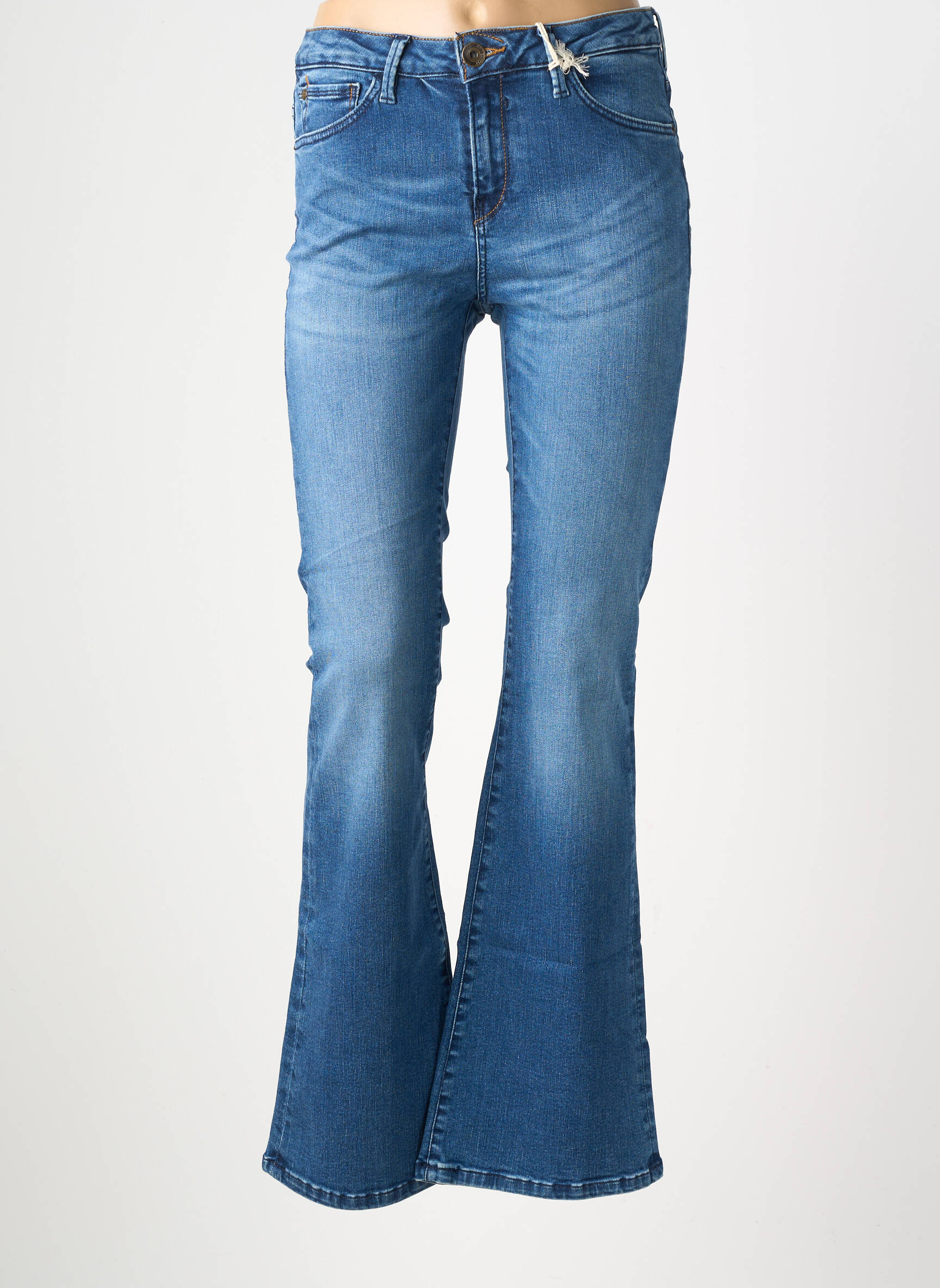 Jean coupe flare stretch taille normale bleu GARCIA femme
