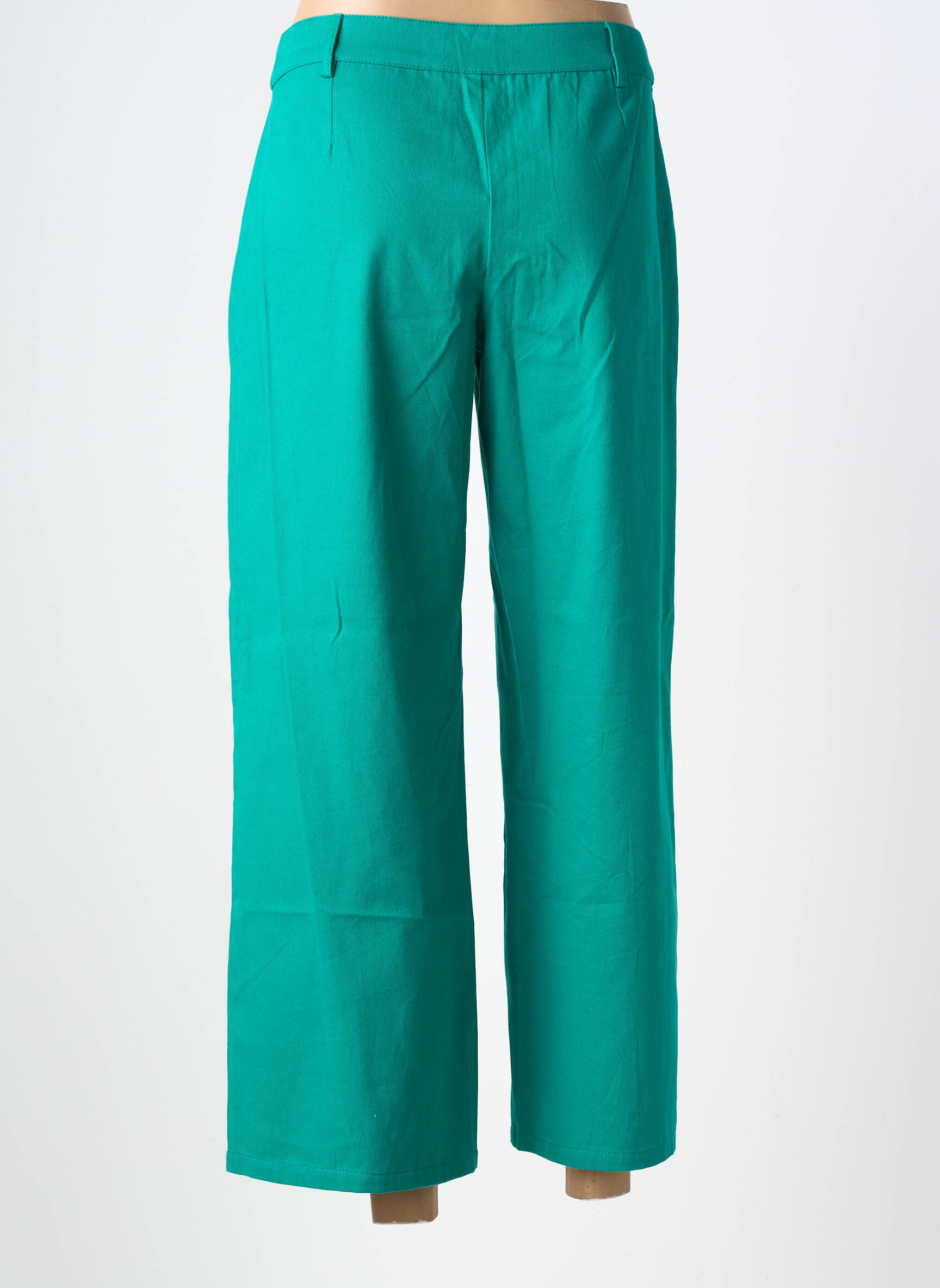 Jeans coupe large taille à pinces taille normale vert LA FIANCÉE femme
