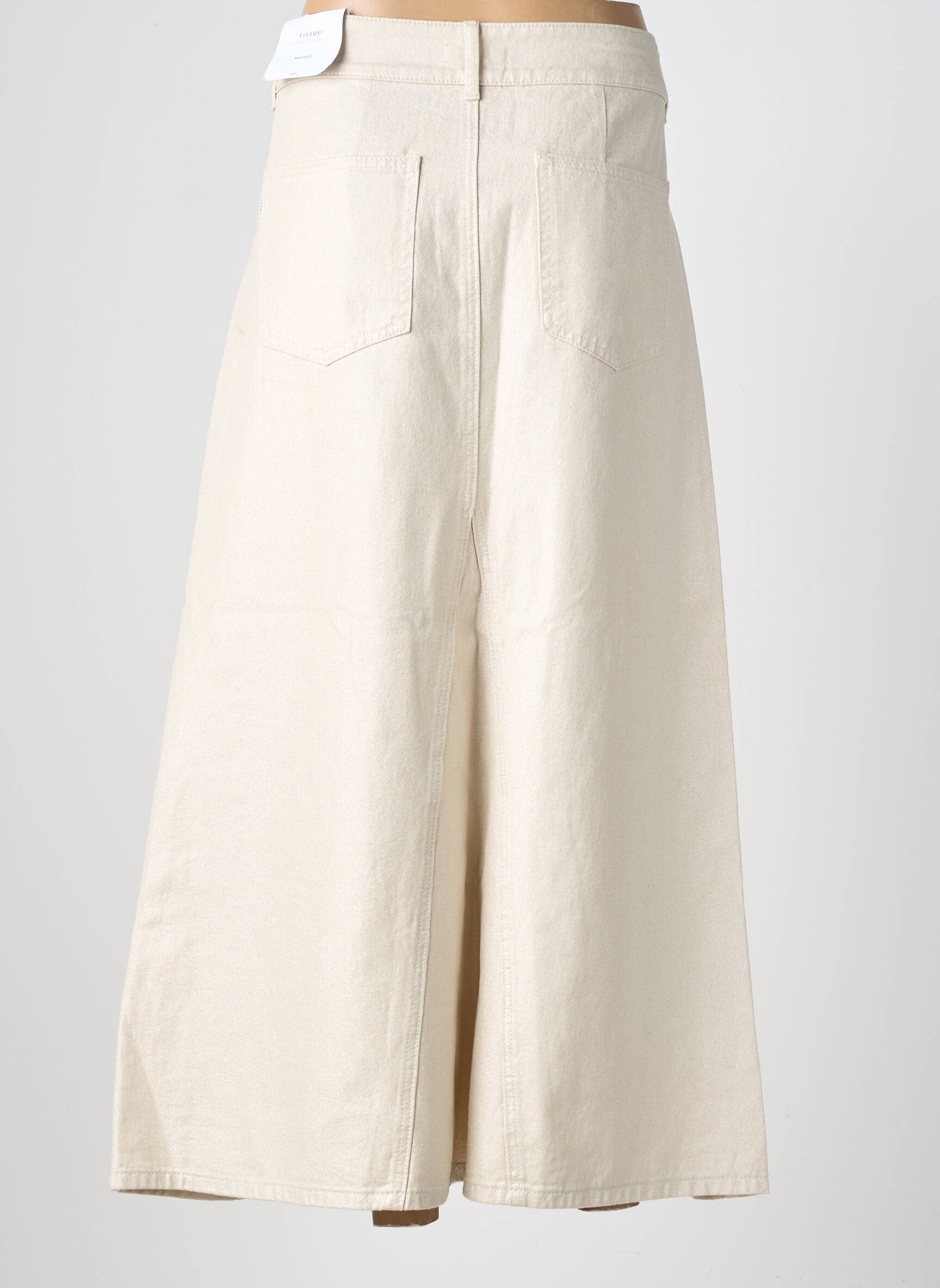 Jupe longue coupe évasée beige TIFFOSI femme