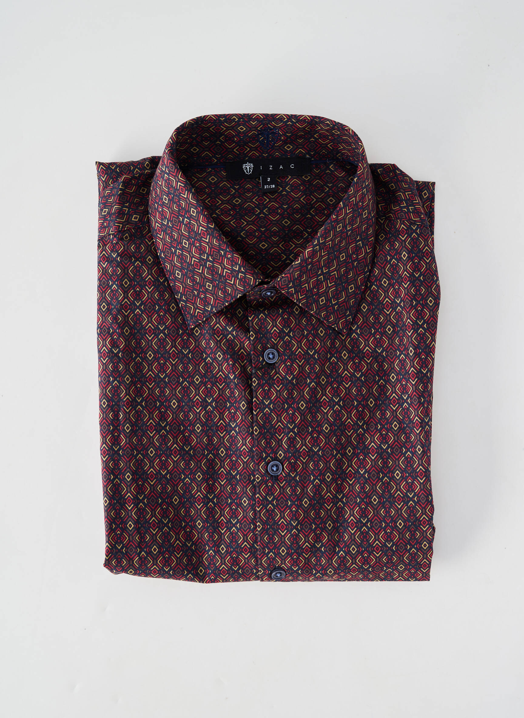 Chemise manches longues imprimé fantaisie violet IZAC homme