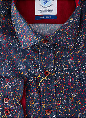 Chemise manches longues imprimé fantaisie bleu A FISH NAMED FRED homme
