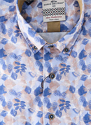 Chemise manches longues poches bleu DARIO BELTRAN homme