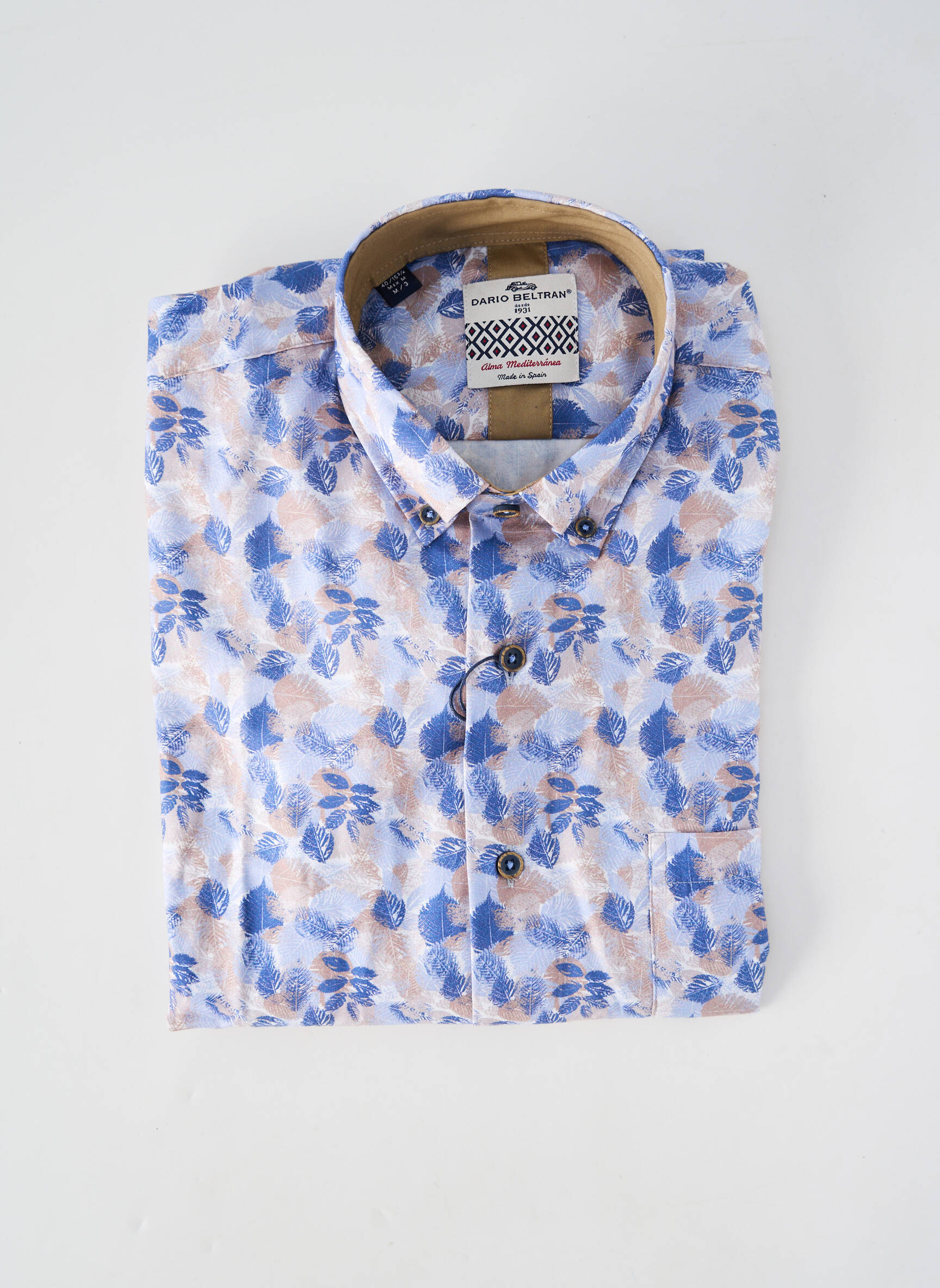 Chemise manches longues poches bleu DARIO BELTRAN homme