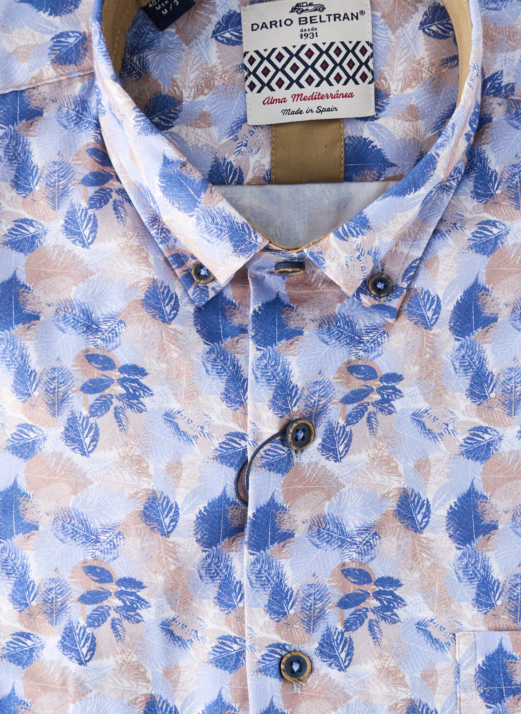 Chemise manches longues poches bleu DARIO BELTRAN homme