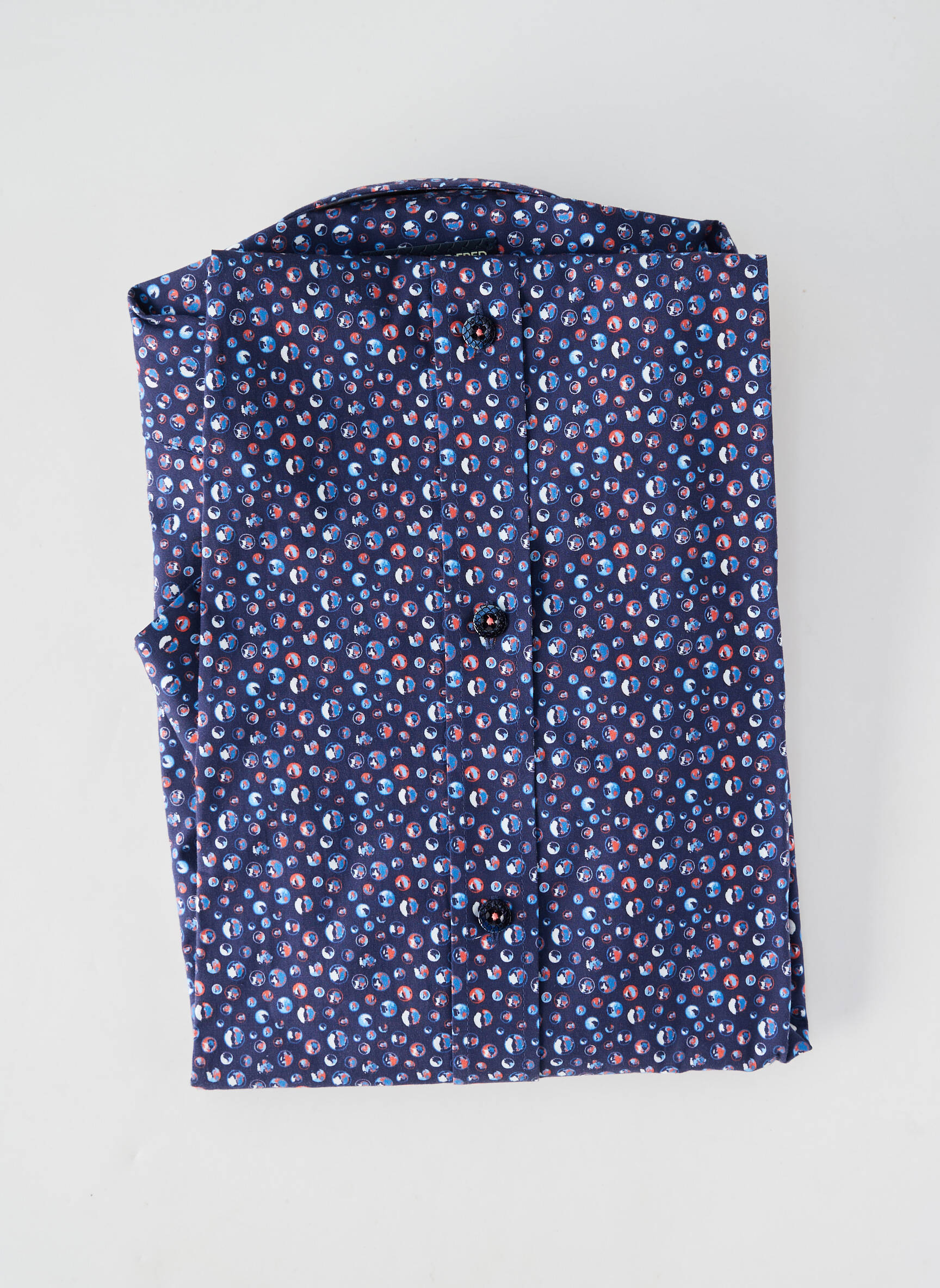 Chemise manches longues imprimé fantaisie bleu A FISH NAMED FRED homme