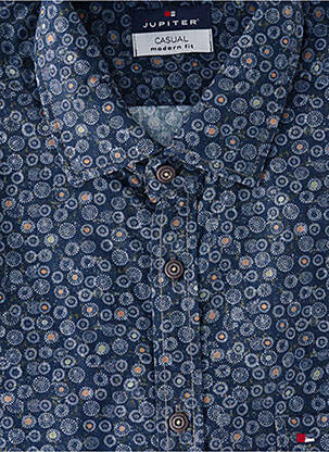 Chemise manches longues poches bleu JUPITER homme