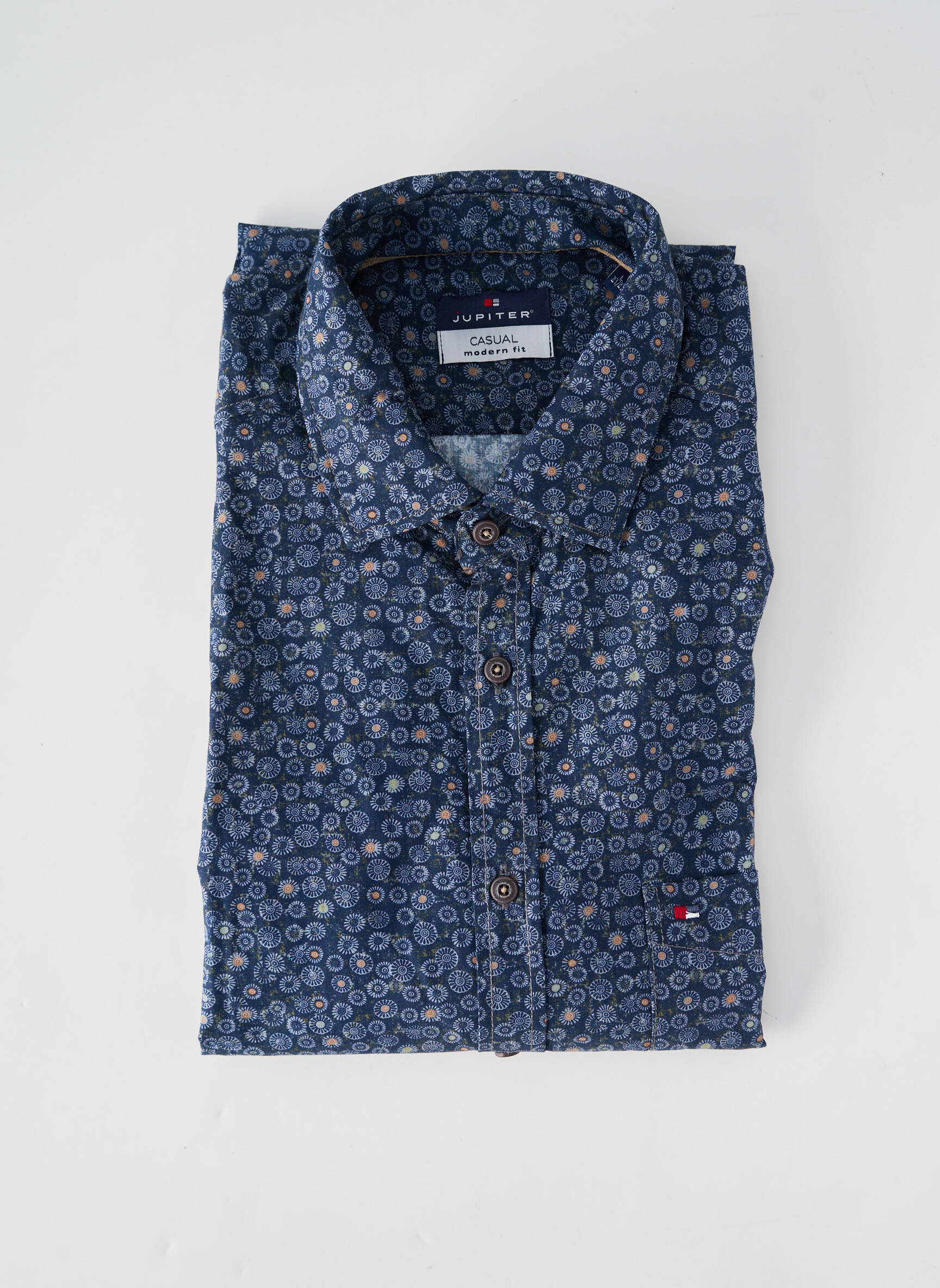 Chemise manches longues poches bleu JUPITER homme