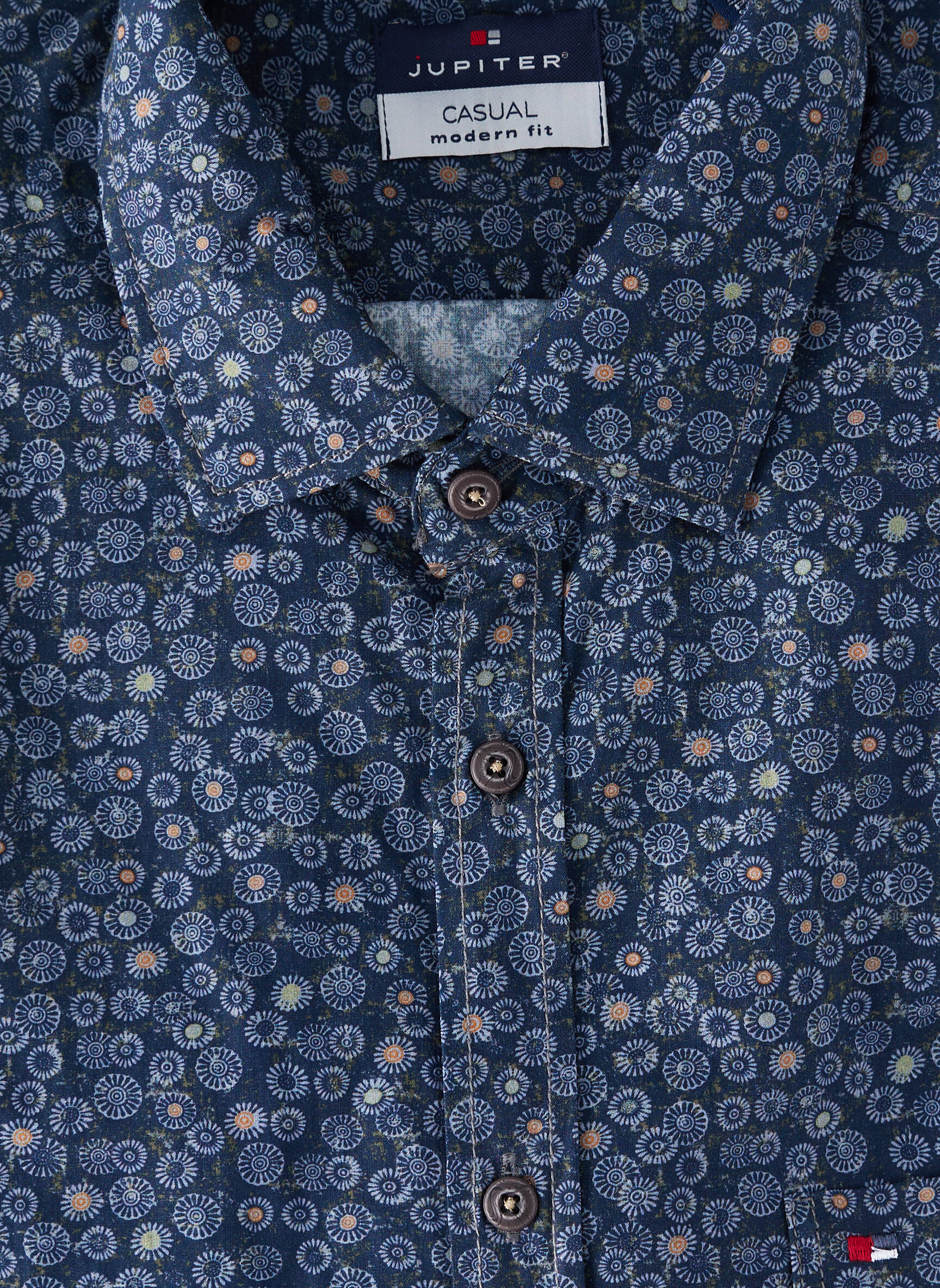 Chemise manches longues poches bleu JUPITER homme