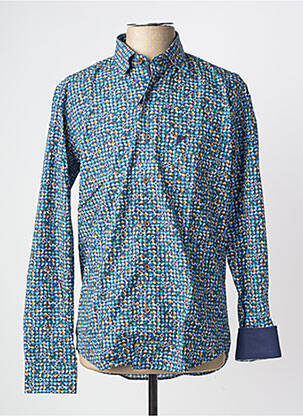 Chemise manches longues imprimé fantaisie bleu DARIO BELTRAN homme