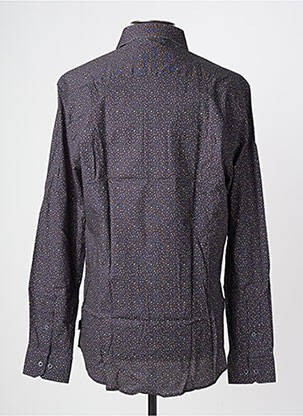 Chemise manches longues coupe cintrée marron IZAC homme