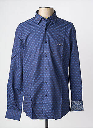 Chemise manches longues poches bleu MISE AU GREEN homme