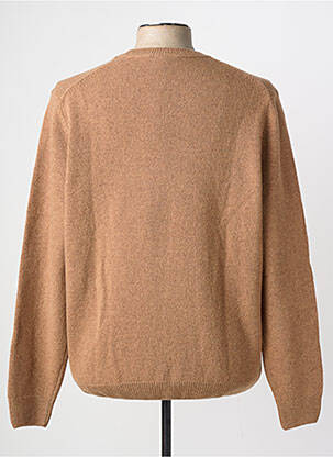 Pull stretch manches longues marron MISE AU GREEN homme