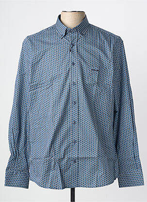 Chemise manches longues poches bleu MISE AU GREEN homme