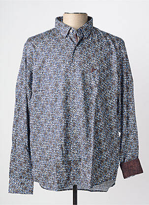 Chemise manches longues poches bleu DARIO BELTRAN homme