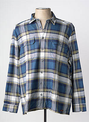 Chemise manches longues poches bleu MISE AU GREEN homme