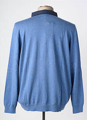 Pull stretch manches longues bleu MISE AU GREEN homme