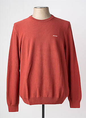 Pull maille souple et aérée manches longues orange MISE AU GREEN homme