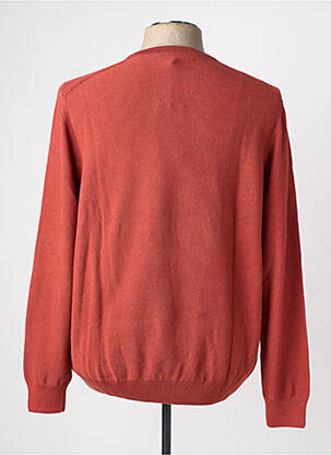 Pull maille souple et aérée manches longues orange MISE AU GREEN homme
