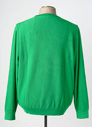 Pull maille souple et aérée manches longues vert MISE AU GREEN homme