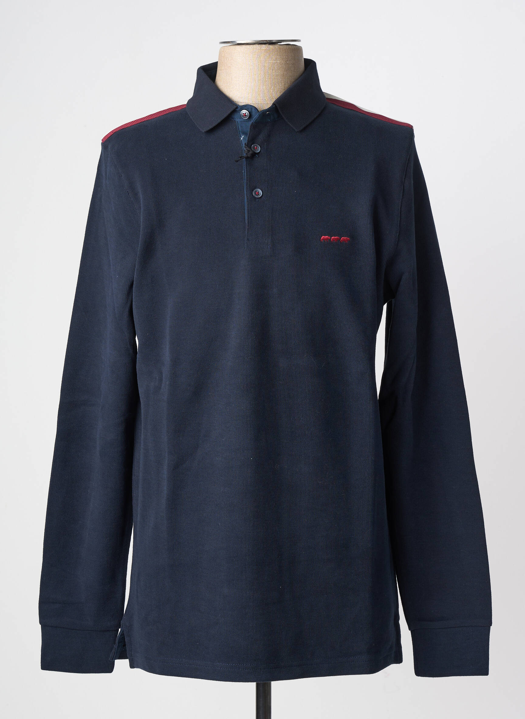 Polo manches longues manches longues bleu MISE AU GREEN homme